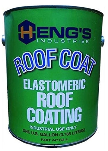 Heng's 471284 Elastomeric 100% Acrylic Roof Coating, White, 4/case